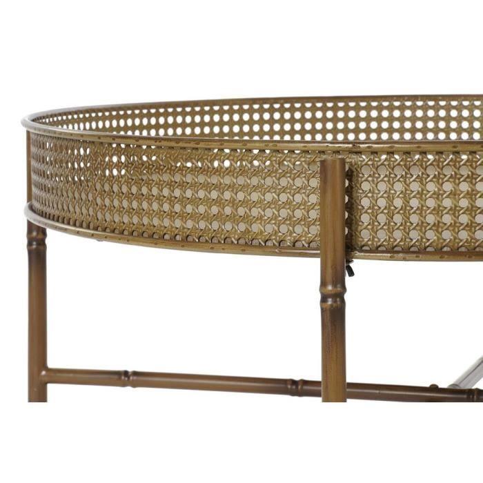 Table d'appoint - Design balinais - Métal - Blanc