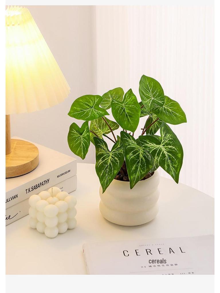 Nordic Bionic Green Faux Bonsai Plants - Indoor Tabletop Decor for Office & Living Room