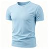 Men's Solid Color Mesh Quick Drying T-shirt Round Neck Short Sleeved Sports Top Summer Fitness Running Casual Base Shirt Unisex
