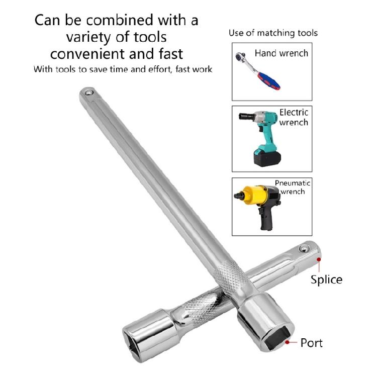 1PC Electric Wrenches Electroplating Long Bars for 1/2 Inch Electric Wrenches