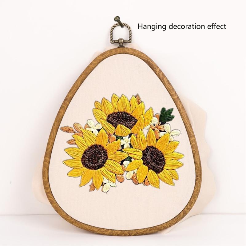 5 Pcs Embroidery Frame Droplets Embroidery Hoop Crosses Stitching Hoop Practical Embroidery Hoop for Craft Project