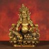 Žlutá Sochy Plná Měď Buddha Jedoucí na Drakovi Bílá Černý Bůh Bohatství Domácí Pracovna Sh