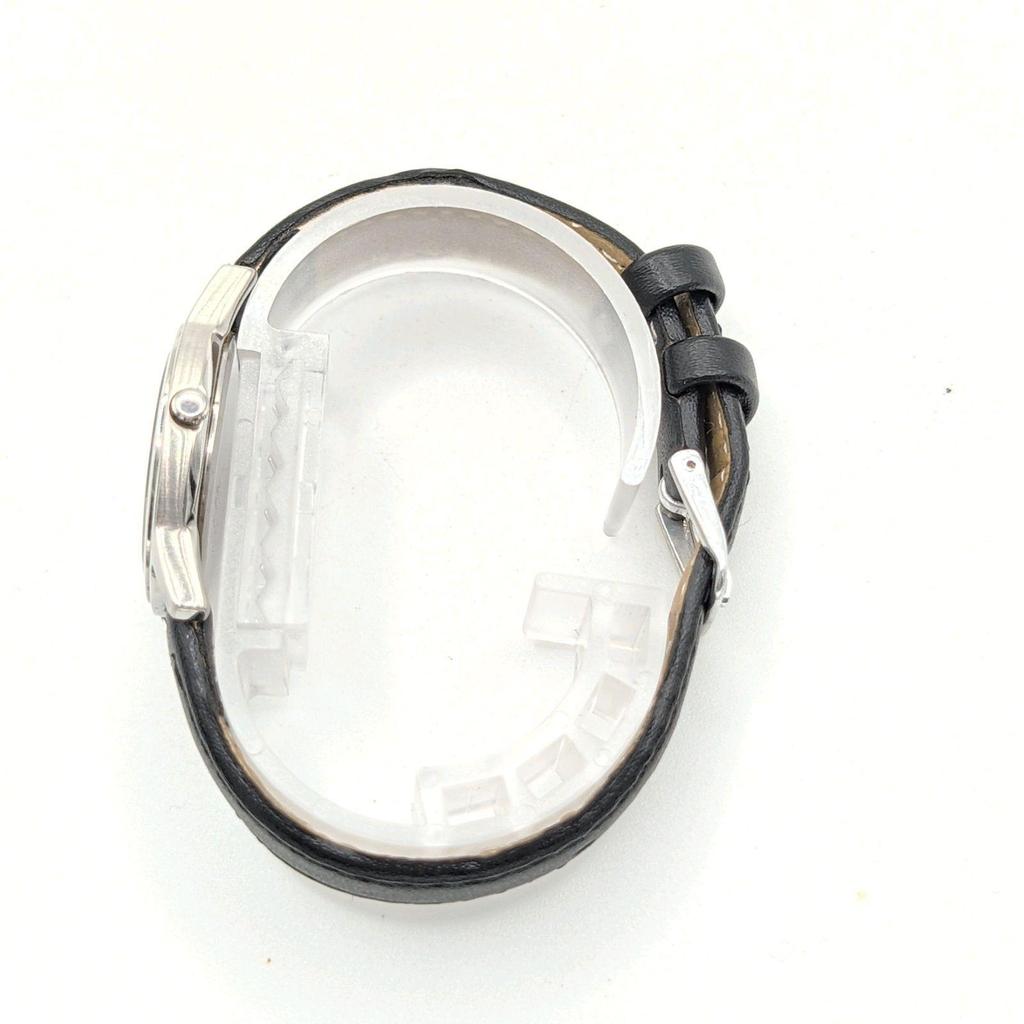 Used SEIKO PRESAGE 1N00-1E90 Watch Quartz Ladies Silver Balck Dial Round Y2K 00S Seiko Presage Watch Quartz Ladies Round Silver Black Dial Vintage