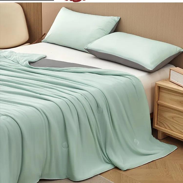 Class A Cool Ice Silk Towel Quilt Summer Thin Office Nap Blanket Sofa Blanket Summer Cool Air Conditioning Cover Blanket