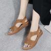 Women'S Vintage Flat Sandals Casual Walking Sandal Slip On Open Toe Light Elastic Slingback Shoes For Woman Summer Chalas Mujer
