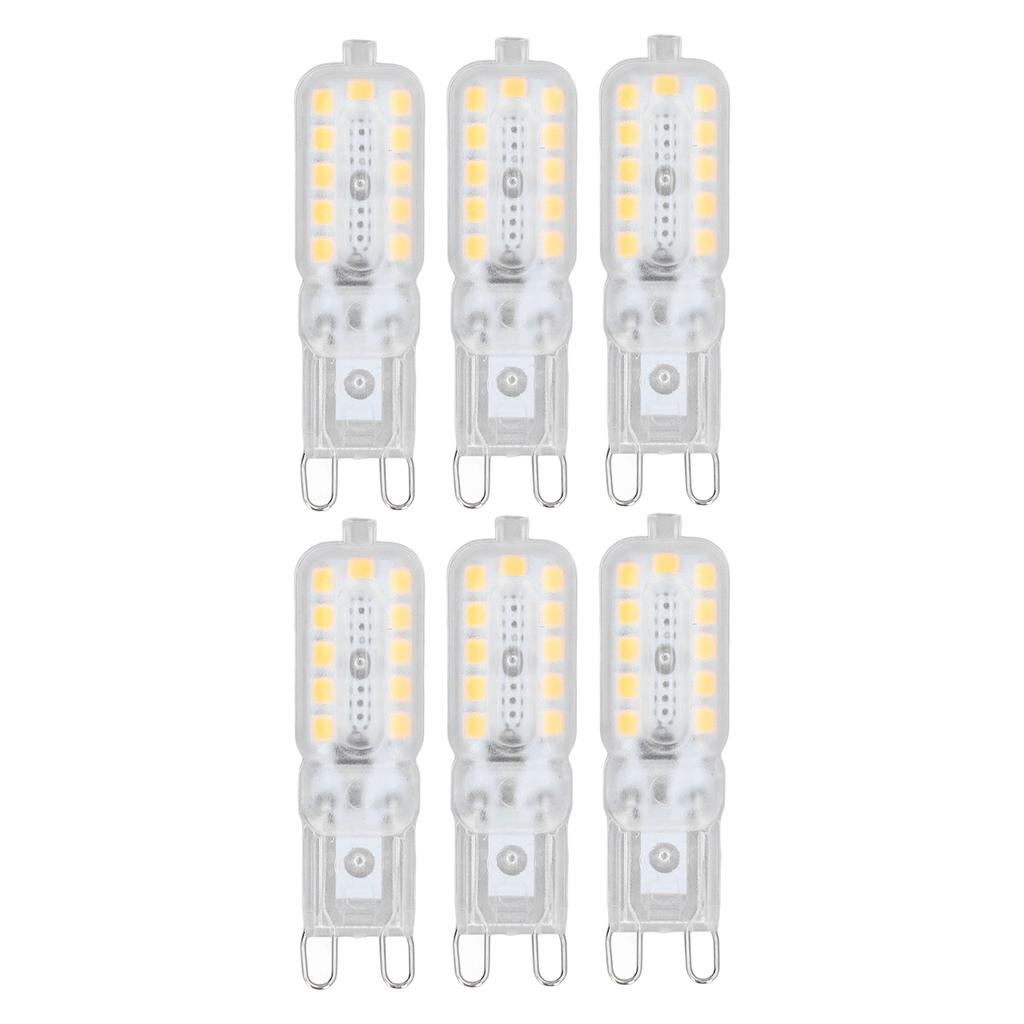6pcs G9 LED Bulb 5W Transparent Cover 22LED Dimmable G9 Light Bulb for Ceiling Light Wall Light Table Light