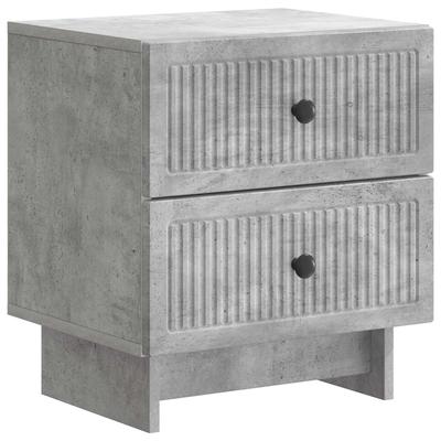 Nightstand Concrete Grey 43 X 34.5 X 47.5 Cm Particleboard