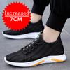 Herren Mesh Schuhe Erhöhungsschuhe Unsichtbare Innere Höhenerhöhungsschuhe Weichsohlige Laufschuhe Sport Atmungsaktive Freizeitschuhe
