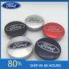 Autoaufkleber Ford 2025 Heiß 4 Stück 3D für ford 54mm blau/schwarz/silber Autoemblem Radnaben-Mittelkappe Abzeichen Abdeckungen Aufkleber Decal sty