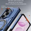 KEYSION Shockproof Magnetic Case for HONOR 400 Pro 5G Upright Live Metal Ring Stand Phone Back Cover for Huawei Honor 400 5G
