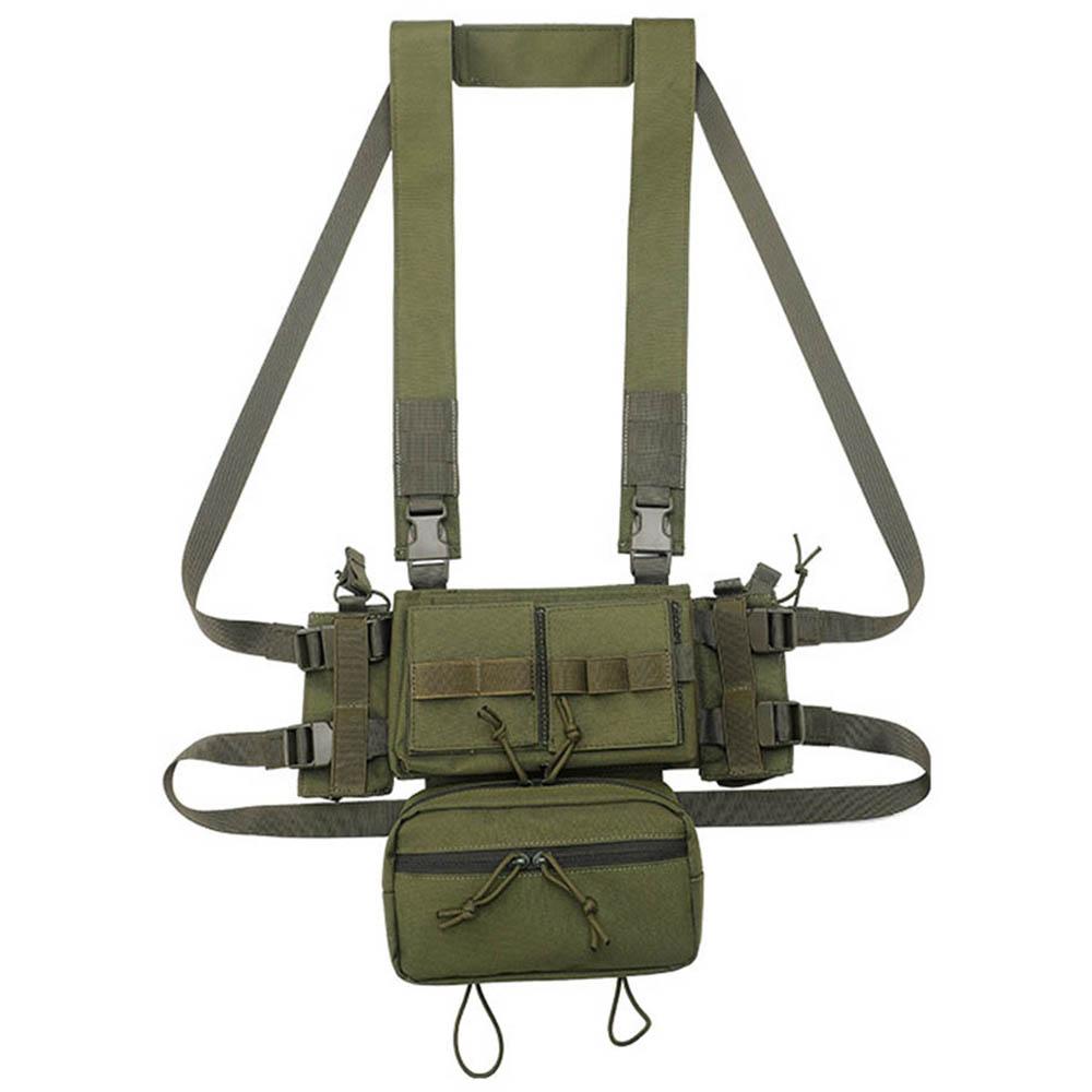 Chest Rig Multifunctional CS Field Molle Dangler Pouch Camouflage Training Vest Outdoor Camping Match Pack Hunting Entertainment