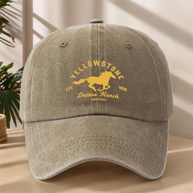 Yellowstone Horse Print Baseball Cap,classic Retro Duckbill Cap,comfortable Sweat Absorbing Breathable Cap,outdoor Casual Sports