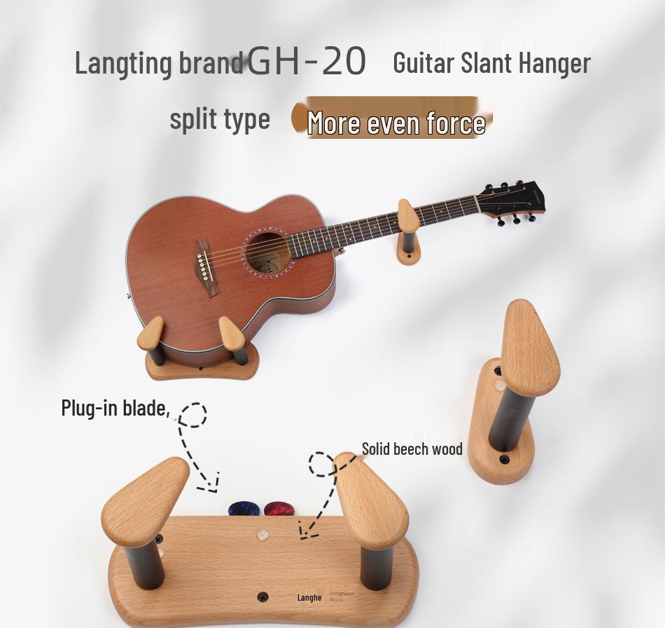 Solid Wood Guitar & Ukulele Wall Hanger Stand