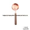 In-Stock Rose Gold & Walnut Wood Handle Measuring Spoons and Cups Set
