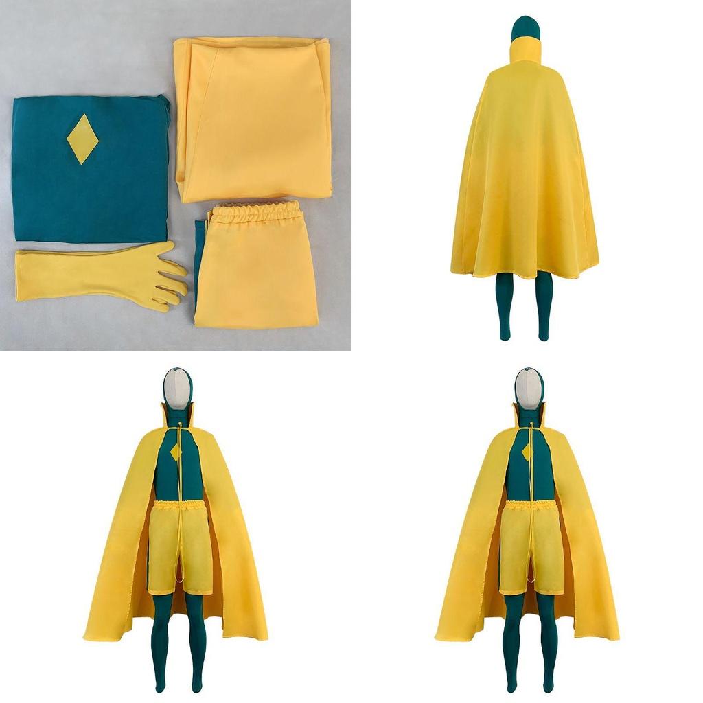 Eye-catching Wanda Vision Cosplay Costume Jumpsuit Cloak Outfits For Halloween