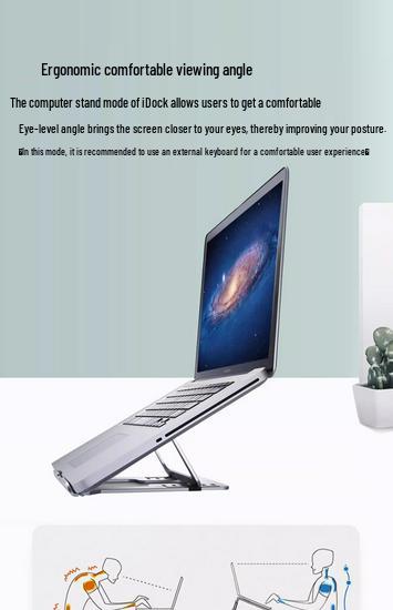 Adjustable Aluminum Laptop Stand: Foldable, Portable Cooling Desk for Office & Gaming