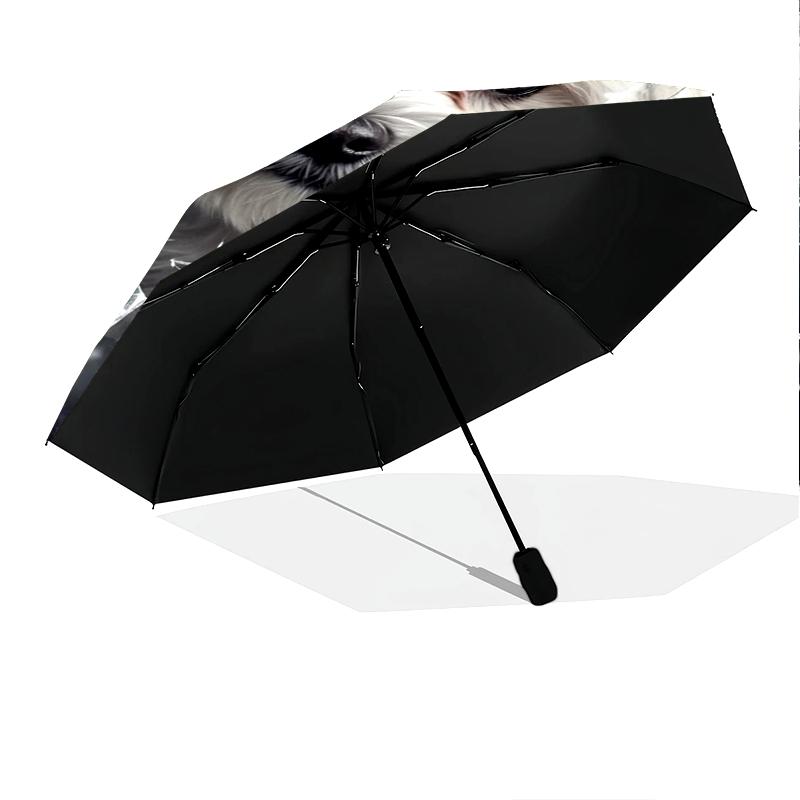 1 PC Automatic Folding Umbrella - Cute Pet Puppy Pattern, Portable & Foldable Design with 8 Ribs, Christmas Birthday Gifts