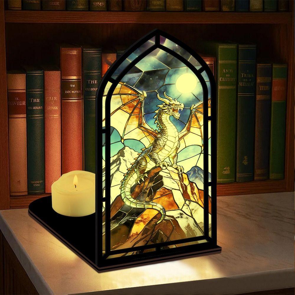 Gothic Arch Design Book Nook Acrylic Light-transmitting Table Setting  Tabletop Display