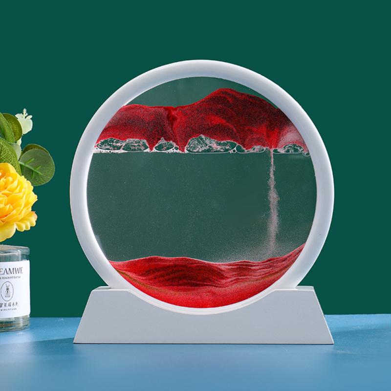 Ornamenti Pittura Sabbie Mobili 3D Tridimensionale Decompressione Clessidra Casa Ufficio Scrivania