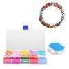 DIY Craft Round Quadrate Beads Kit Bracelet Necklaces Crafting Jewelry Making Supplies