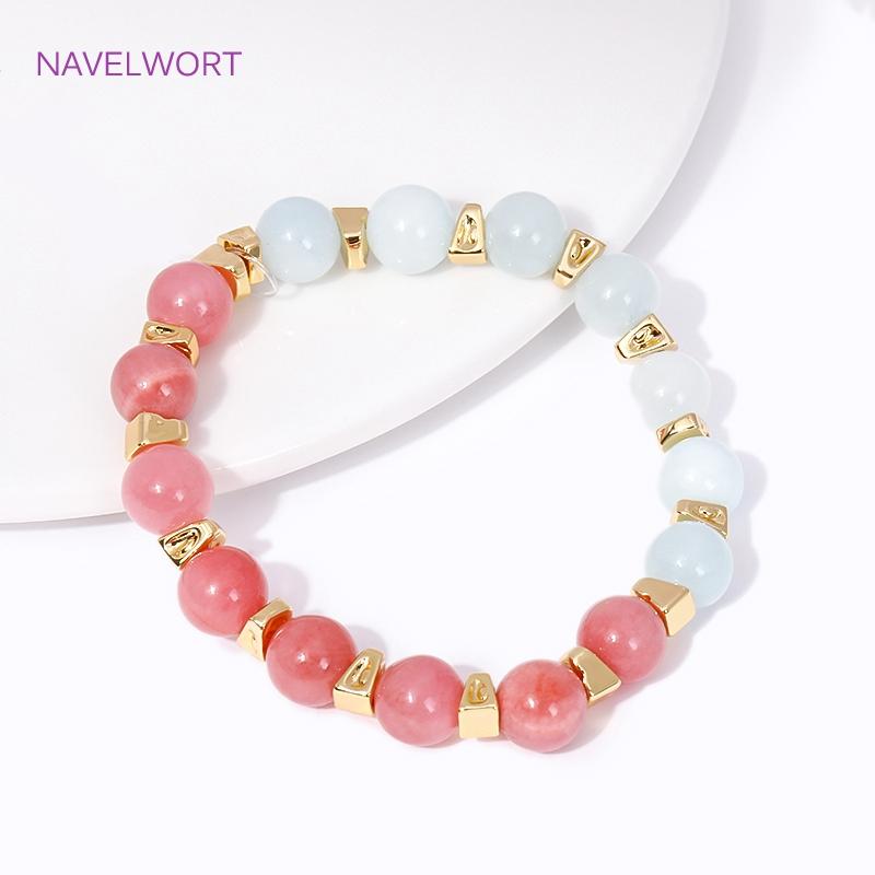 5.5mm*4.5mm 18K Gold Plated Irregular Spacer Beads Brass Metal Bulk Beads For DIY Bracelet Jewelry Making Accessories