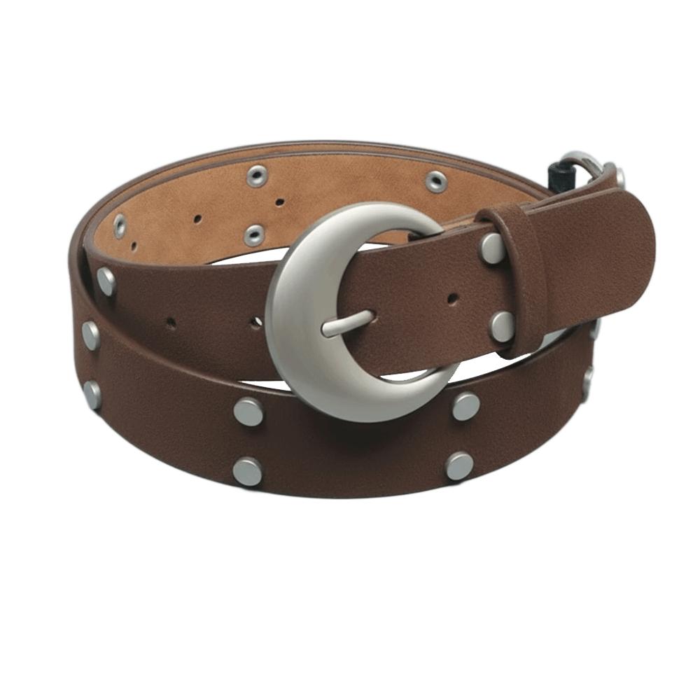 Luxury Design Women Waist Belt 3.8cm Wide Jeans Belt Fashion Rivet Waistband Coat Skirt Decoration