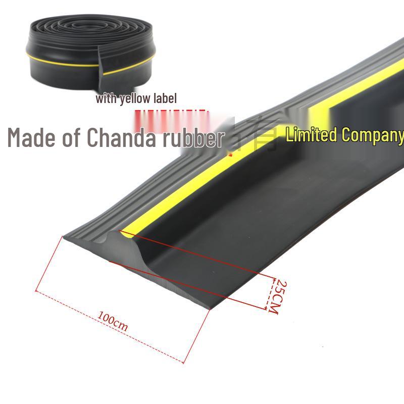 Rubber Door Threshold Seal Strip: Waterproof, Dustproof, Shock-Absorbing Gap Filler for Garage Floors
