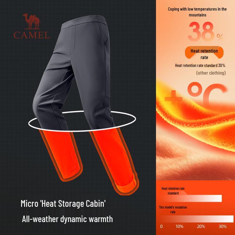 

Camel Men s Fleece-Lined Outdoor Hiking Pants 2XL