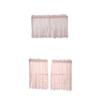 Tier And Valance Curtain 3 Pieces Embroidered Kitchen Curtains