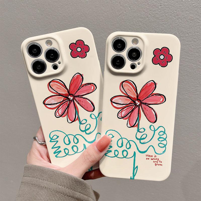 Cute Flower Pattern Glossy Film Hard PC Phone Case for Xiaomi Redmi Note 15 13 12S 12 11S 11 10 9 Pro Plus Max 4G 5G