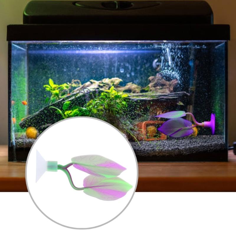 Water Plant Leaves for Fish Tanks Aquarium Decorations Beautiful Appearance Artificial Plant Leaves Multicolored