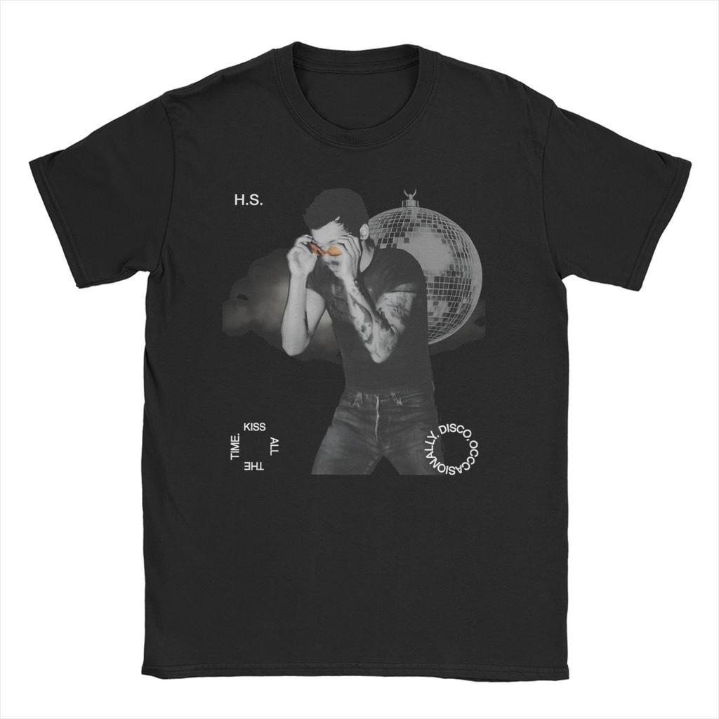 Kiss All The Time Harrys Tour TShirts Unisex Women Styles Hipster Pure Cotton Tee Shirt Crewneck Short Sleeve T Shirt 6XL Clothes