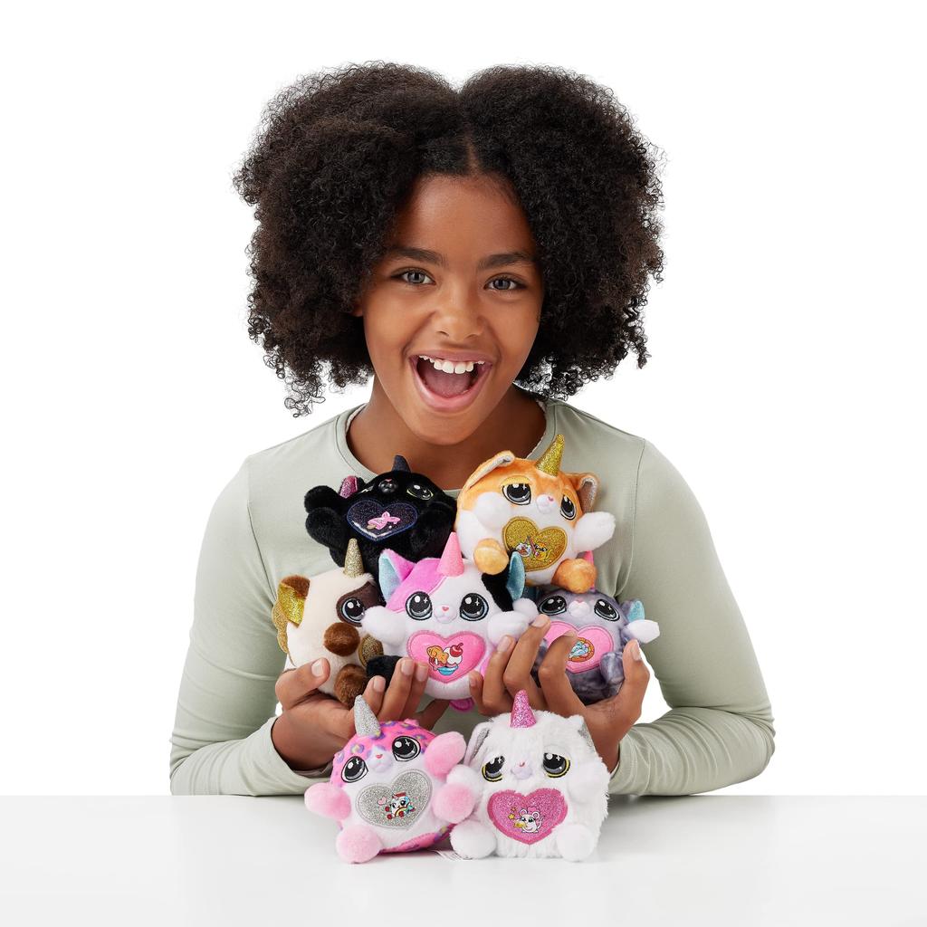 Rainbocorns Kittycorn Surprise Series 1 (Exotic Cat) by ZURU, Collectible Plush Stuffed Animal, Surprise Egg, Sticker Pack, Jelly Slime Poop, Ages 3+