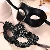 Fashion Half Face Masquerade Mask Black Hollow Venetian Mask Lace Eye Mask Venetian Party