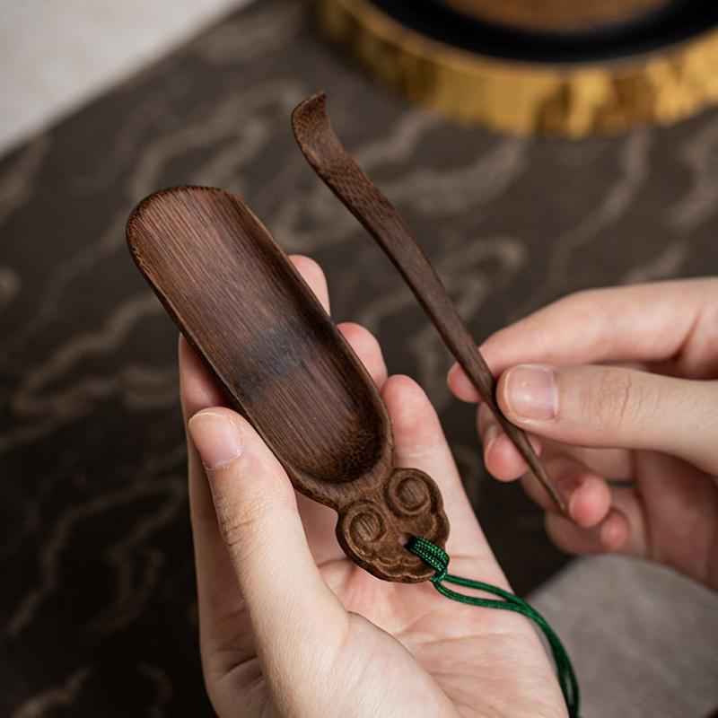 Traditionelles Retro Chaze Tee-Nadel-Set Handgefertigtes Teezubehör Kaffeebohnen-Dosierablagen Gewürzspender-Werkzeuge Geschenke