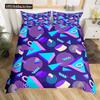 Retro Memphis Style Duvet Cover Set Galaxy Fashion Style Geometric Shapes Bedding Set Full,Hipster Old Fashioned Comforter Cover