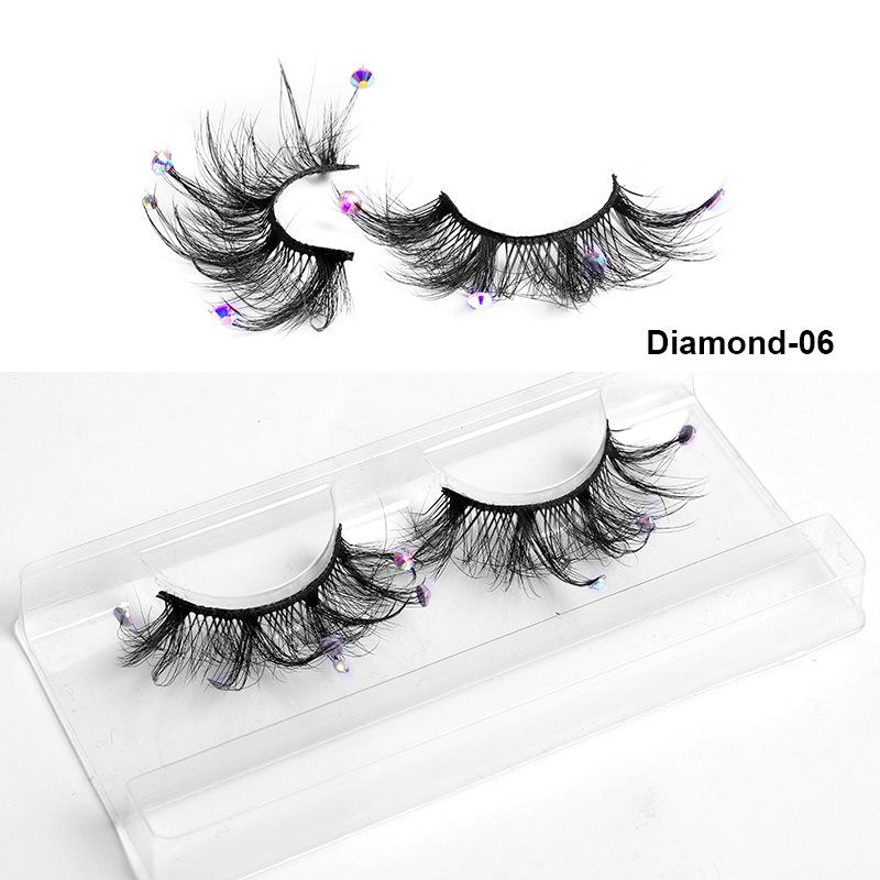 Europe And The United States With Diamond False Eyelashes 3d Three -Dimensional Natural Thick Grafted Eyelashes