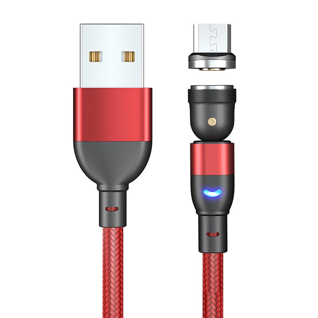 Micro USB 540° 3A Fast Charging Rotating Magnetic Data Cable About 78.8in