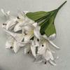 Arrangement Lily Silk Lilies Pastoral Decorative Artificial Flowers 7Heads Fake Fake Bouquet Wedding Arch