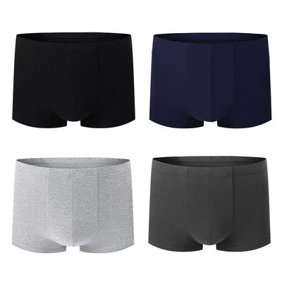Hengyuanxiang Men's Pure Cotton Antibacterial Boxer Briefs