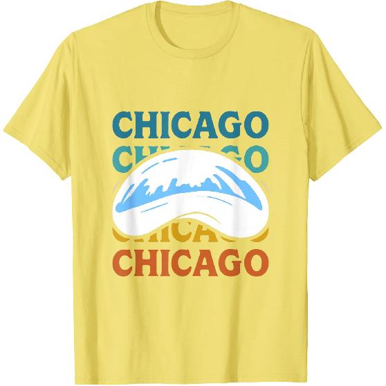 Chicago Cloud Gate Sculpture Vintage Retro Travel Souvenir T-Shirt