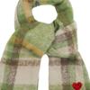 GRAVER [BAG&ACC] Heart Smile Embroidered Bold Check Muffler_Green