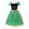 Costume da Principessa Cosplay per Bambina Regina delle Nevi Vestito Halloween Carnevale Vestiti Carini Cosplay Abbigliamento per Feste Serale per 2-10 Anni