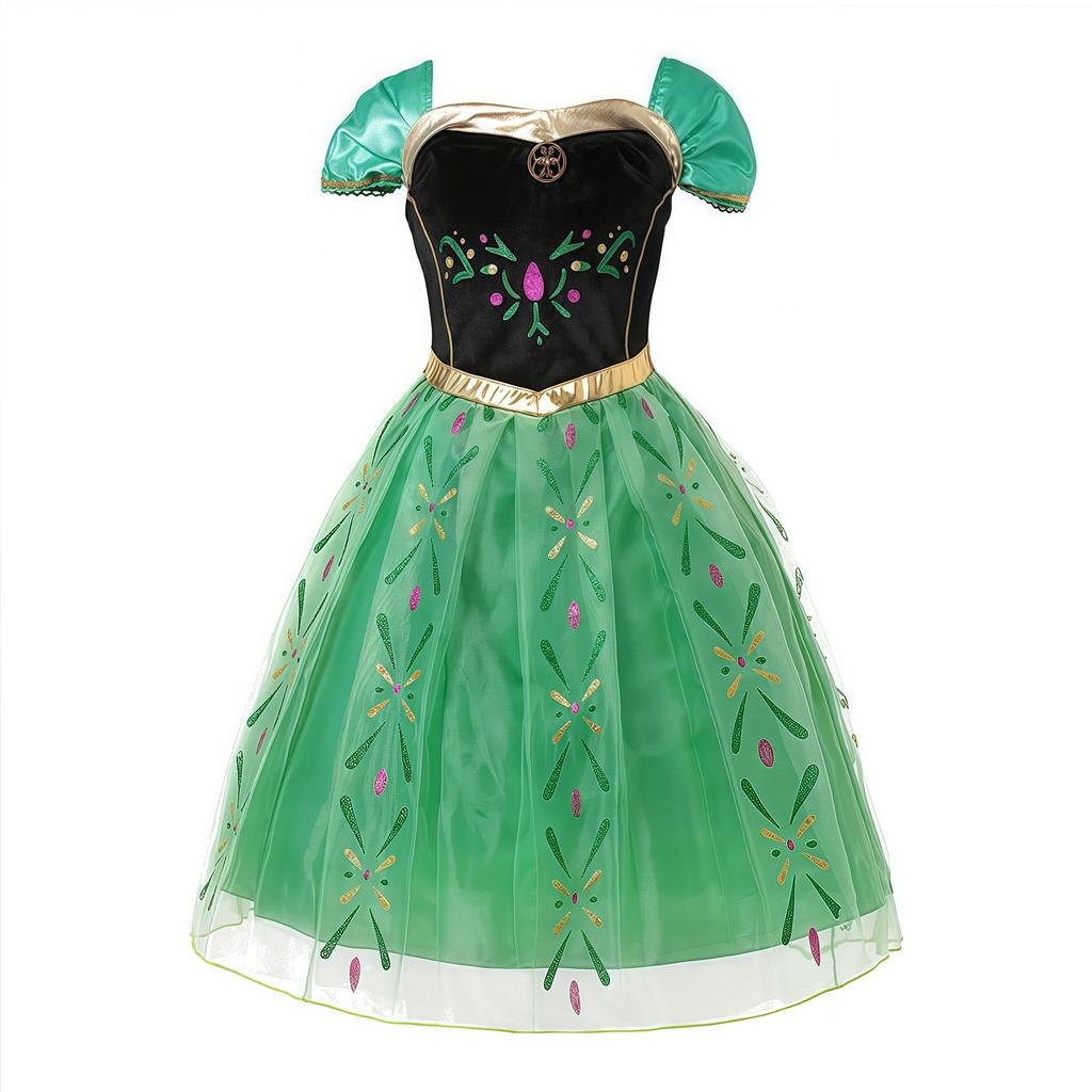 Costume da Principessa Cosplay per Bambina Regina delle Nevi Vestito Halloween Carnevale Vestiti Carini Cosplay Abbigliamento per Feste Serale per 2-10 Anni