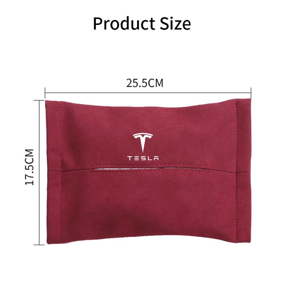 TKVLN1 Car Tissue Boxes Multifunctional Car Sun Visor Back Seat Hanging Tissue Bag Organizer For Tesla Model 3 Model S X Model Y SpaceX