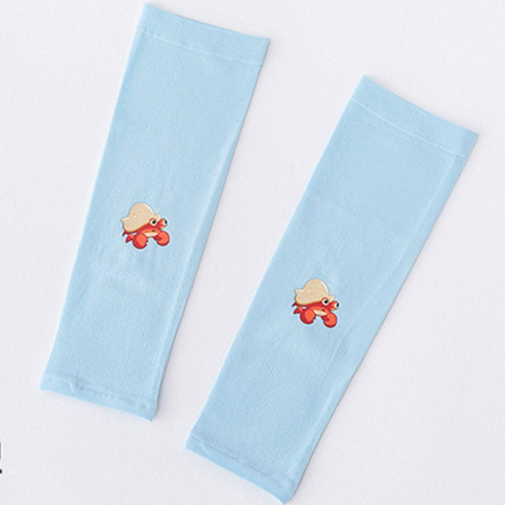 

Outdoor Whale Sports Anti-Slip Fingerless Gloves Children Ice Sleeve Kids Mittens Sunscreen Gloves