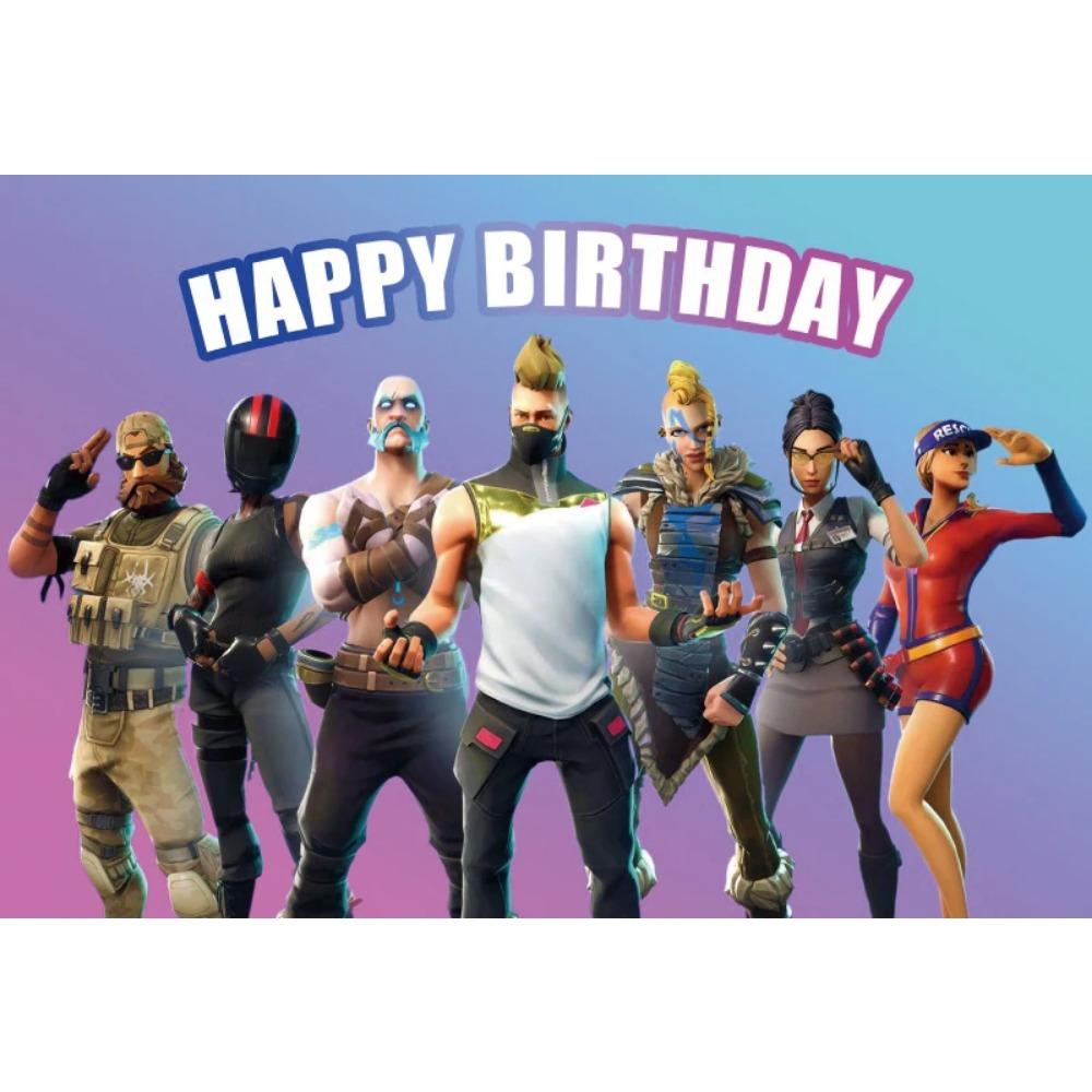 Shooting Game Fortnition Birthday Party Decoration Tableware Set 10people Backdrop Alpaca Balloon Baby Shower Kid Party Supplies