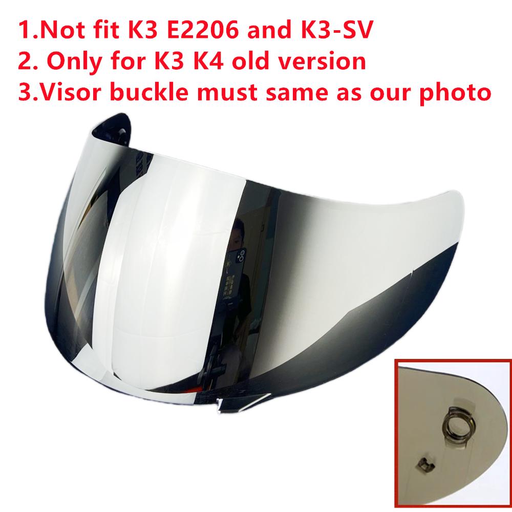 Visier für AGV Old K3 K4 Helm Zubehör Viseira Capacete Ersatz Sonnenschutzlinse Antibeschlagbeschichtung UV-Schutz Lentes