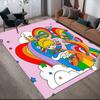 Rainbow Brite2 Flannel Pattern Square Carpet,Area Rug,Carpet Rug for Living Room Bedroom Sofa Playroom Decor,Non-slip Floor Mat