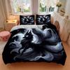 3er-Set Cooles Neunschwänziger Fuchs Bettwäsche-Set - Weich und Bequem Schlafzimmer, Gästezimmer und Wohnheim Dekor Bettwäsche-Set 1 Bettbezug + 2 Kissenbezüge. L019